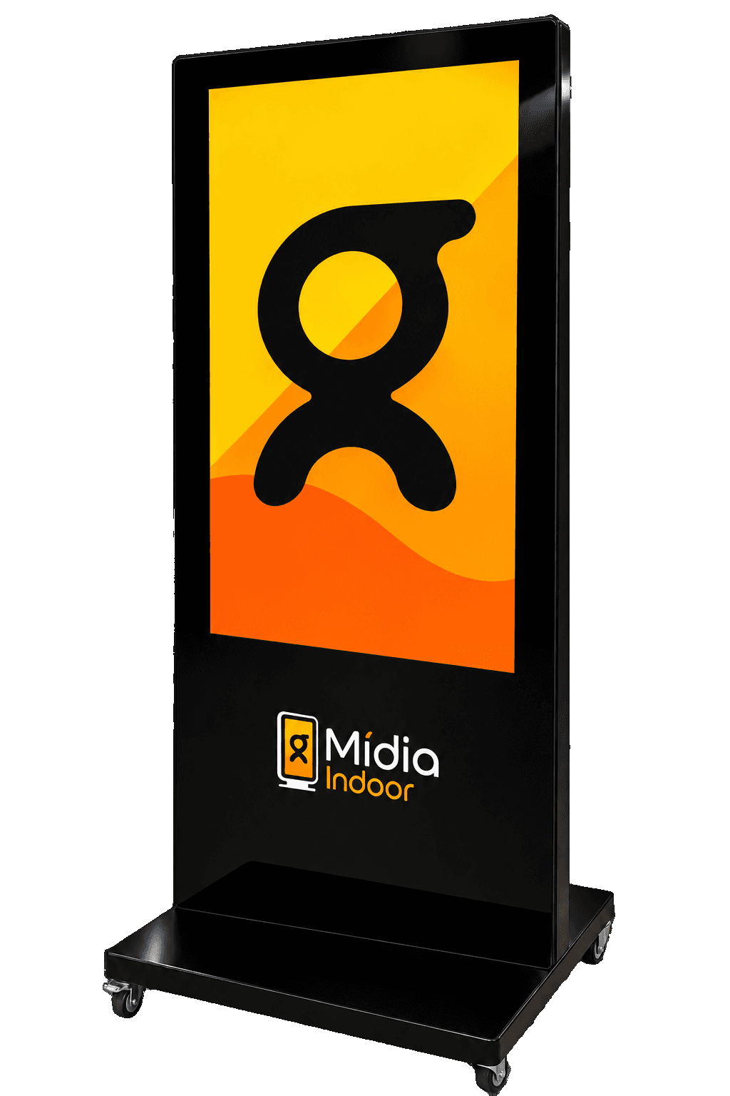Totem Mídia Indoor com criativo da Gota